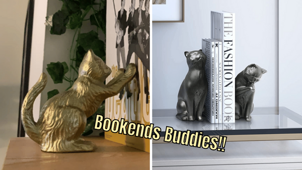 6 Purr-fect Cat Bookends to Keep Your Books In Line!